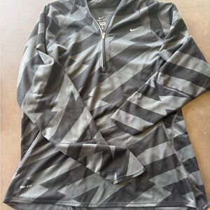 Nike Black and Gray Dri-FIT running 1/4 zip